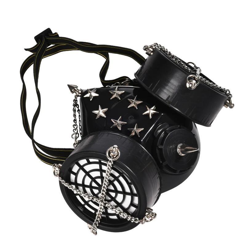 Vintage Steampunk Mask with Glasses for Men and Women / Cosplay Halloween Costume with Rivets - HARD'N'HEAVY