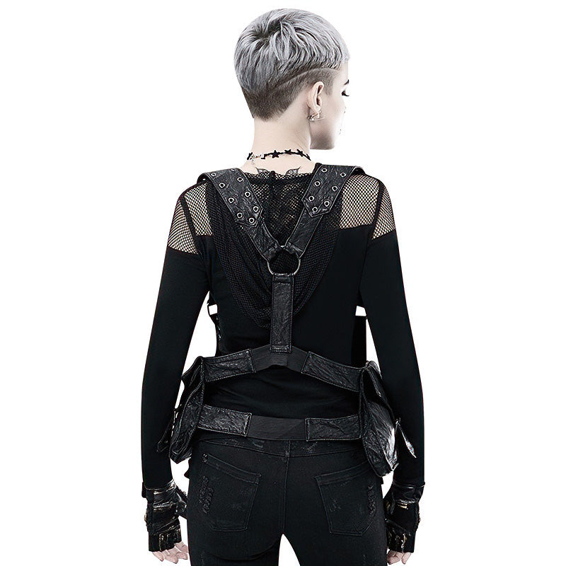 Steampunk Shoulder Waist Bags / Moto & Biker PU Leather Backpacks For Women - HARD'N'HEAVY