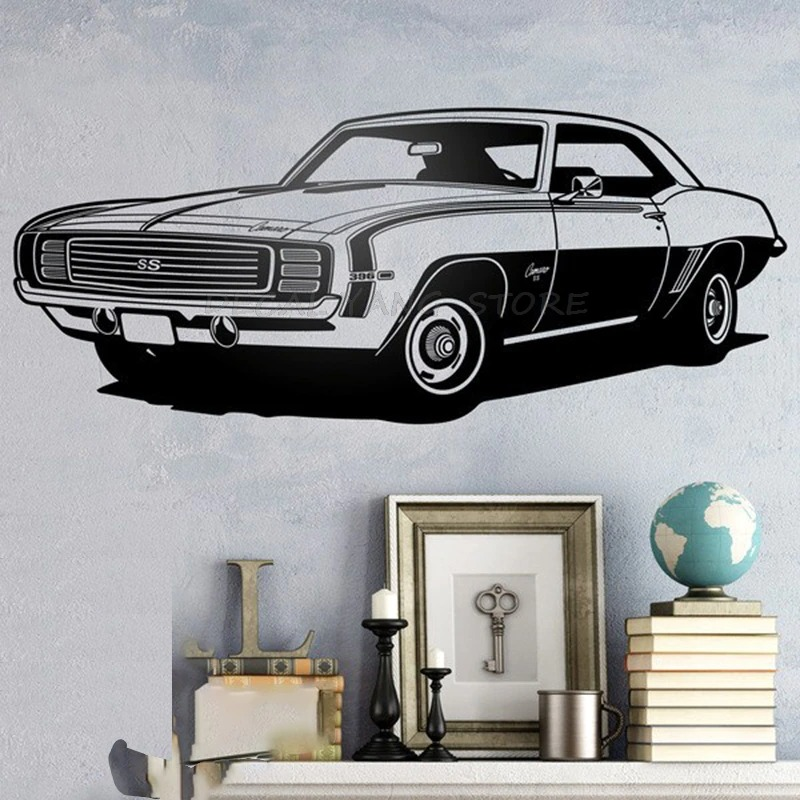 Sticker Large Classical Car for Wall of bedroom / Wallpaper  PVC / Decor for Home #2 - HARD'N'HEAVY