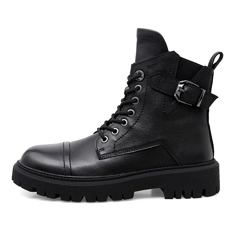 Stylish Ankle Motorcycle Boots For Men / Male Warm Comfortable Shoes Of Zip - HARD'N'HEAVY