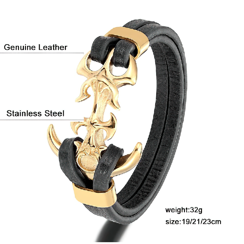 Stylish Bracelet Of Anchor Shape For Men And Women / Unisex Stainless Steel Jewelry - HARD'N'HEAVY
