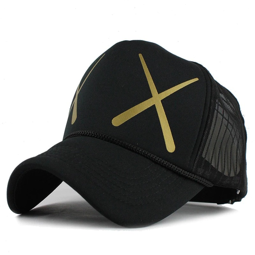 Gorra de malla equipada elegante para hombres y mujeres/gorra de béisbol de acrílico de 5 paneles de marca