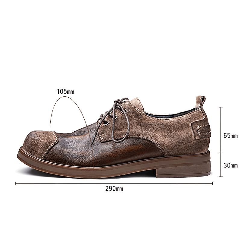 Stylish lace-up cowhide cowboy shoes for men, featuring a casual design and comfortable fit.