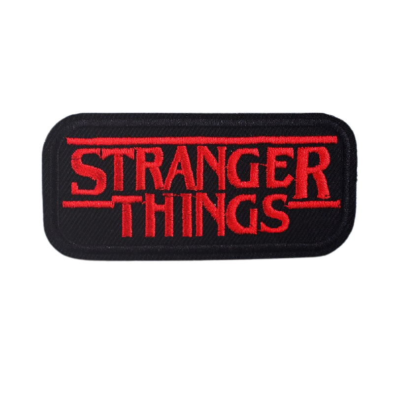 Stylish unisex patch featuring 'Stranger Things' logo for rock fashion lovers.