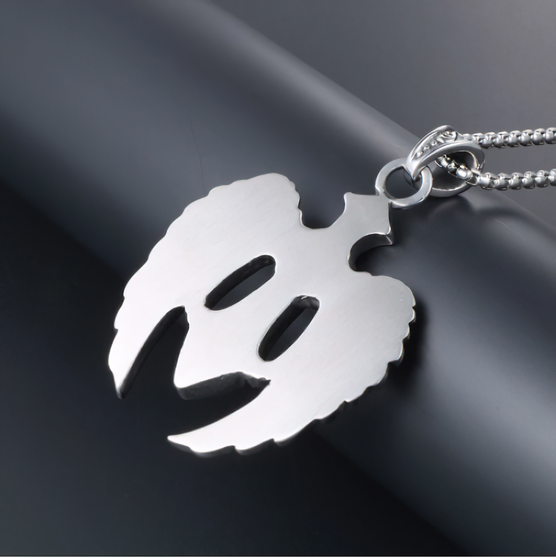 Stylish stainless steel wing cross pendant for unisex, featuring a gothic design and stones for added attraction.