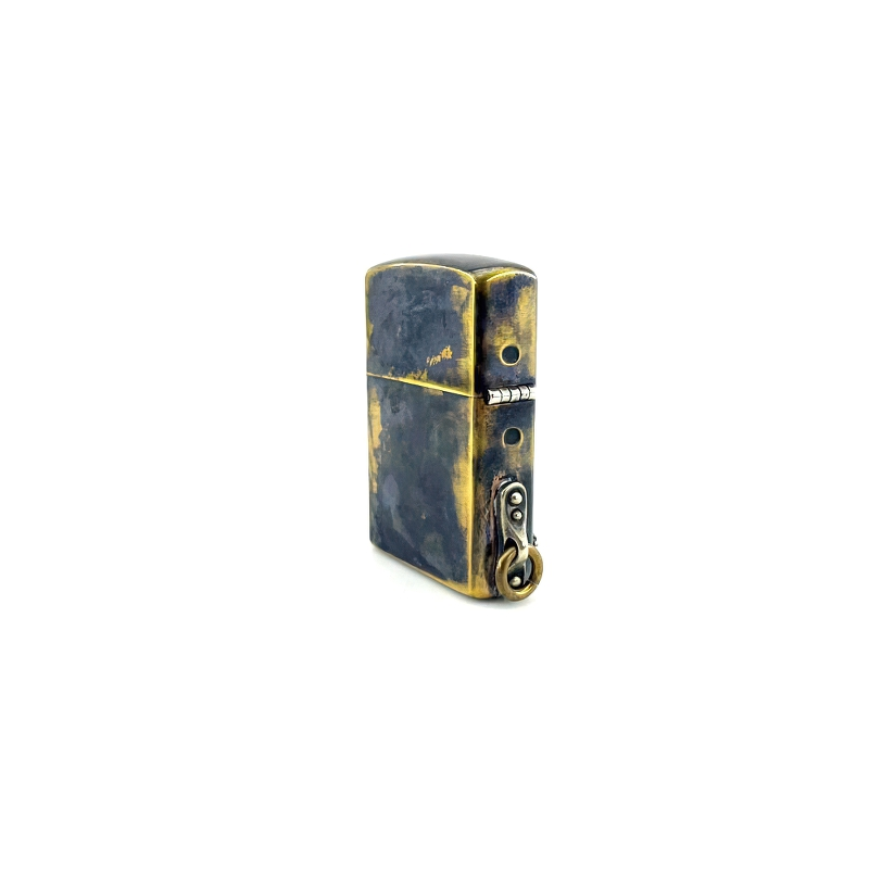 Stylish Rock Style Brass Portable Lighter Box With Spine / Unisex Storage Accessories - HARD'N'HEAVY