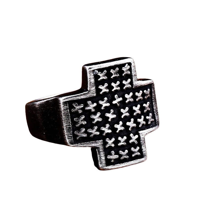 Stylish Stainless Steel Ring Of Cross Shaped / Unisex Fashion Jewelry - HARD'N'HEAVY