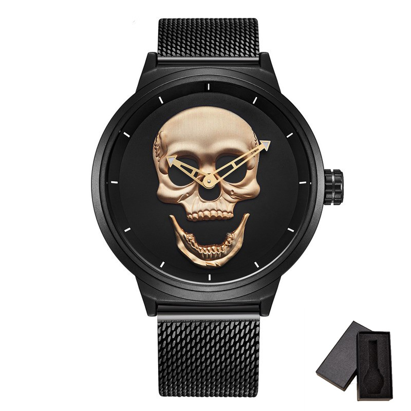 Stylish Stainless Steel Watches with Skull for Men and Women / Original Accessory Design - HARD'N'HEAVY
