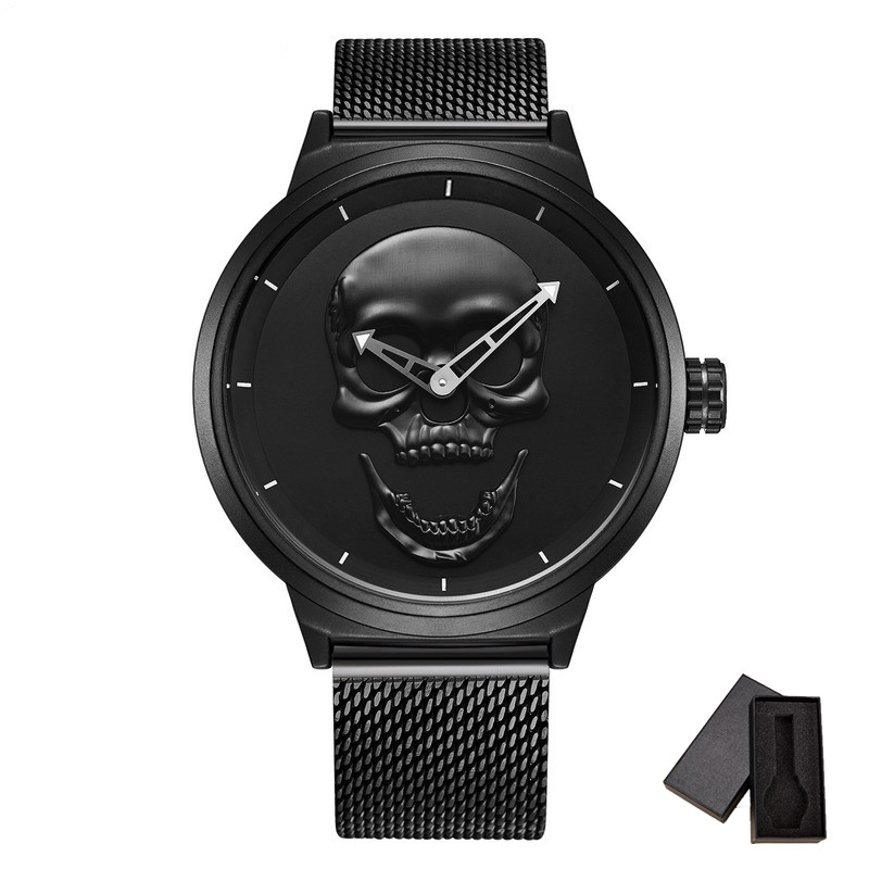 Stylish Stainless Steel Watches with Skull for Men and Women / Original Accessory Design - HARD'N'HEAVY