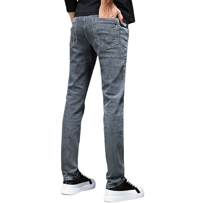 Stylish Stretch Pants For Men / Male Slim Fit Denim Jeans / Fashion Streetwear Trousers - HARD'N'HEAVY