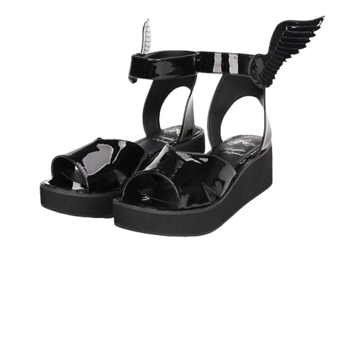 Sandales ailées élégantes pour femmes / Chaussures gothiques décontractées / Mode alternative 