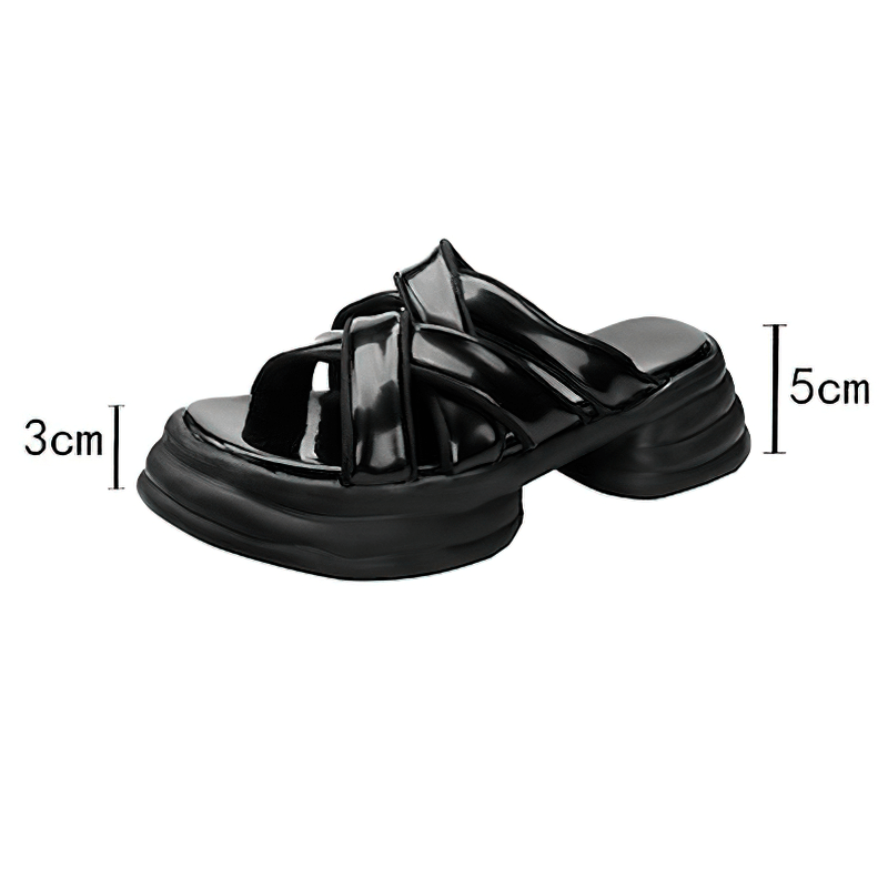 Stylish Women's Thick Platform Slippers / Fashion Comfort Barefoot Open Toe Slippers