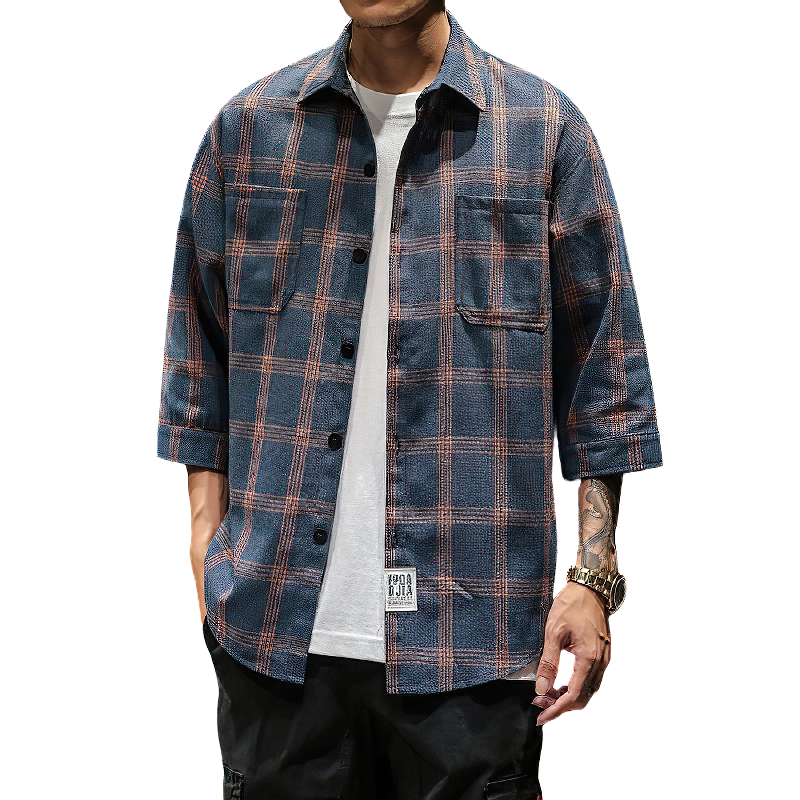 Summer Alternative Shirt For Men /  Plaid Design Casual Male Apparel - HARD'N'HEAVY