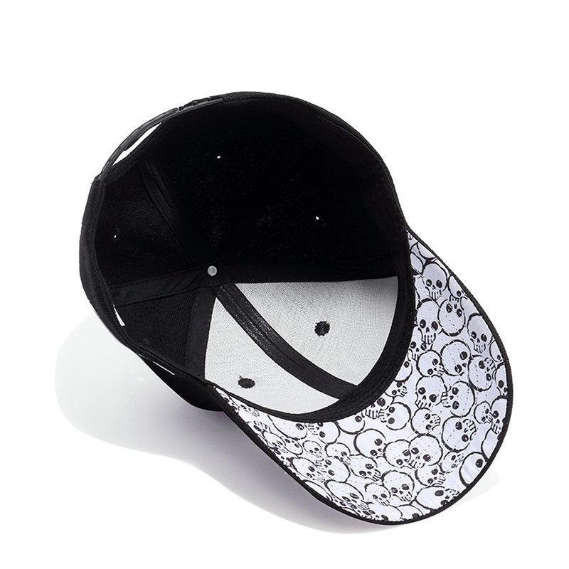 Summer Baseball Cap with Skull / Women & Men Sunscreen Hat / Alternative Fashion Snapback - HARD'N'HEAVY