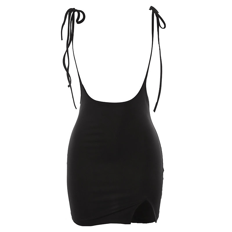 Women's summer black skirt with shoulder straps in alternative fashion, perfect for a rock-style look.