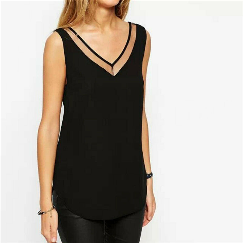 Stylish black Gothic summer top for women with unique cut and comfortable fit, perfect for rock and goth outfits.