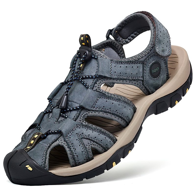 Summer Men's Leather Sandals / Soft Bottom Outdoor Shoes For Men - HARD'N'HEAVY