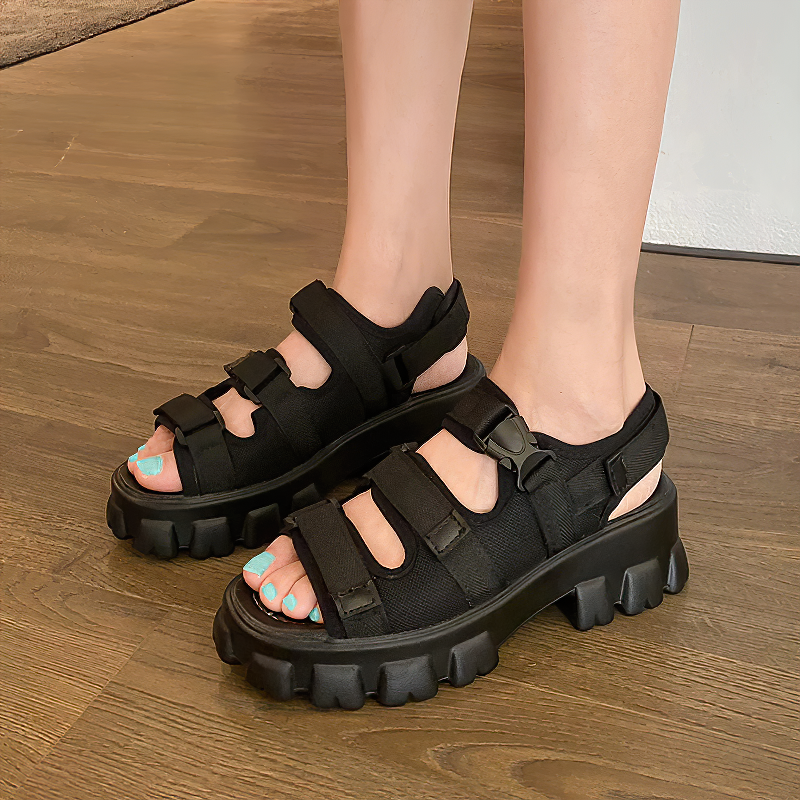 Summer Platform Sandals For Women / Female Round Toe Fashion Women's Shoes - HARD'N'HEAVY
