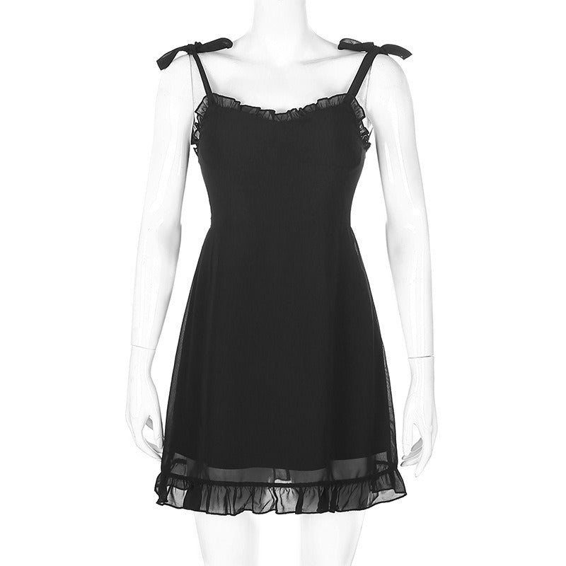 Sweet Black Summer Mini Dresses in Gothic Fashion Sweet Black Summer Mini Dresses in Gothic Fashion