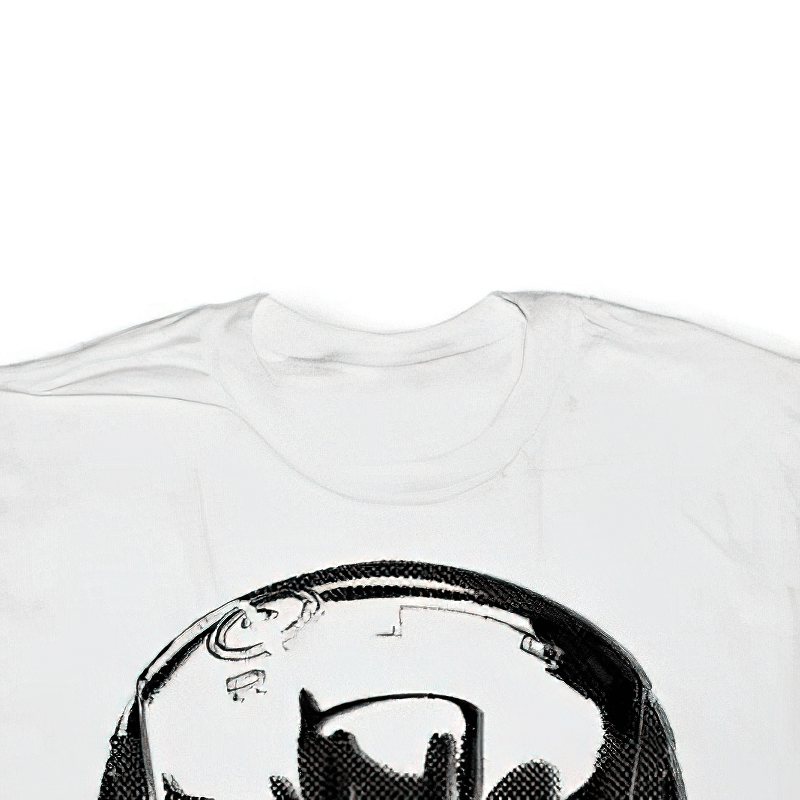Men's cotton t-shirt with terminator face print, big eyes, trendy casual style, stylish O-neck tee.