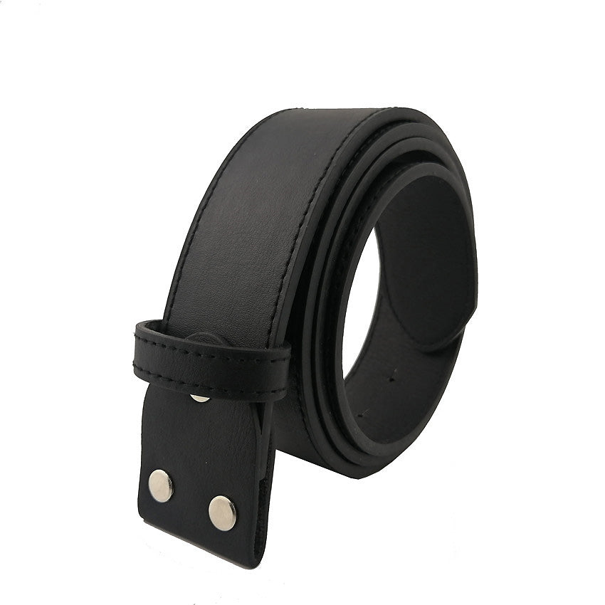 Stylish black leather belt showcasing a sleek design, perfect for bikers and adding flair to any outfit.
