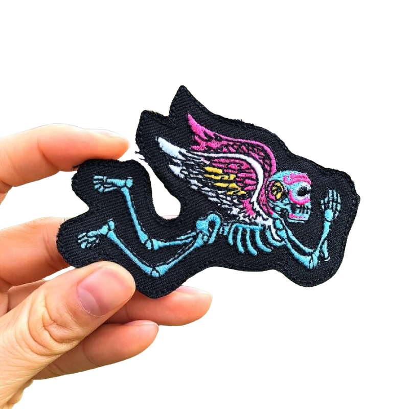 The Skeleton With Wings Patch For Clothes / Unisex Accessory For Jackets and Bags - HARD'N'HEAVY