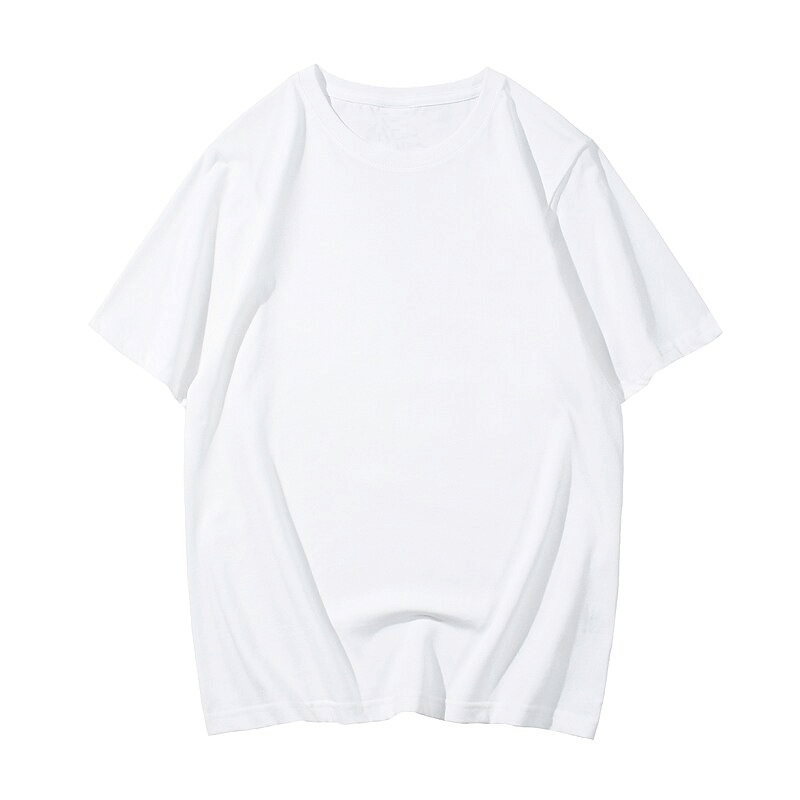 White unisex oversized cotton t-shirt, perfect for casual wear and comfort.