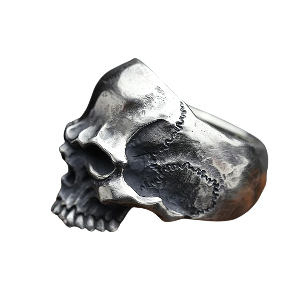 Unique Cranium Biker 316L Stainless Steel Ring / Vintage Skull Ring / Gothic Punk Jewelry - HARD'N'HEAVY