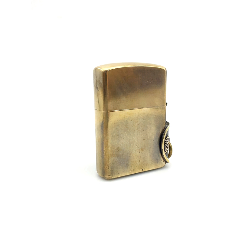 Unisex Case Lighter With Skull In Cap / Brass Storage Box / Rock Style Accessories - HARD'N'HEAVY