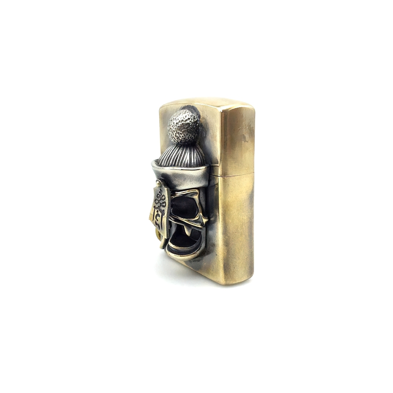 Unisex case lighter featuring a stylish skull in cap design, perfect rock style accessory for any collection.