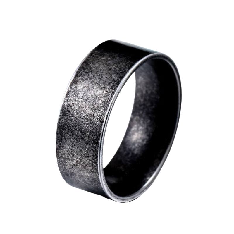 Unisex classic stainless steel ring in a vintage design, perfect casual style accessory for men and women.