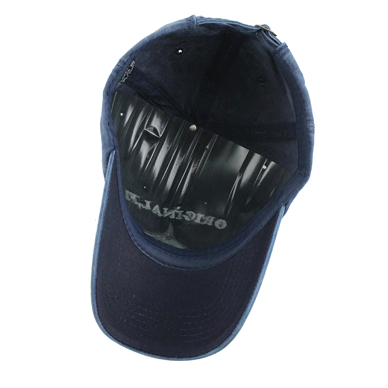 Inside view of unisex cotton baseball cap with shark pattern, showcasing its casual design and quality materials.