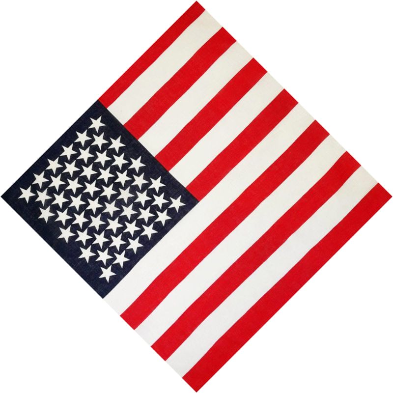 American flag printed bandana, unisex cotton sport scarf, perfect for patriotic celebrations and sport events.