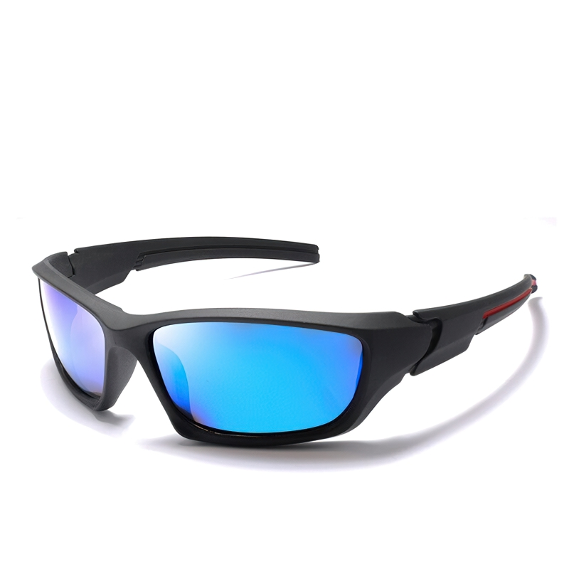 Unisex polarized sunglasses with stylish blue lenses, perfect vintage driving eyewear for all occasions.