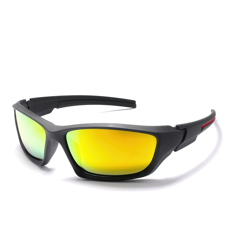 Stylish unisex polarized sunglasses with yellow-green lenses, perfect for driving and vintage fashion.