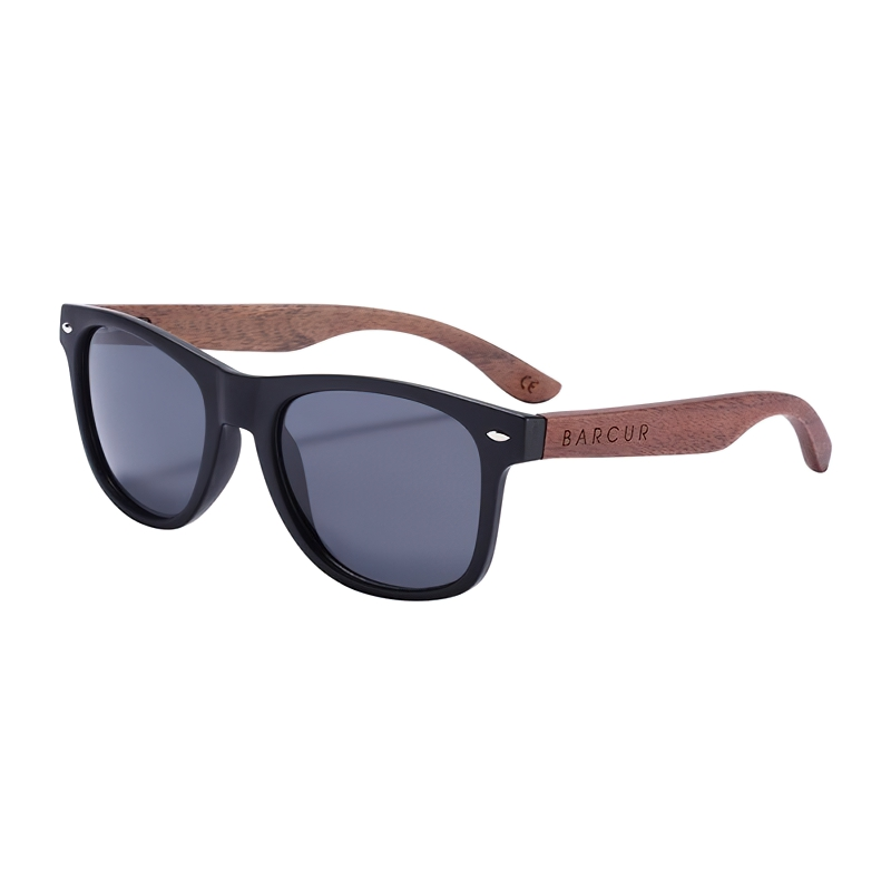 Stylish unisex anti-reflective sunglasses with wooden frame, perfect casual accessory for any outfit.