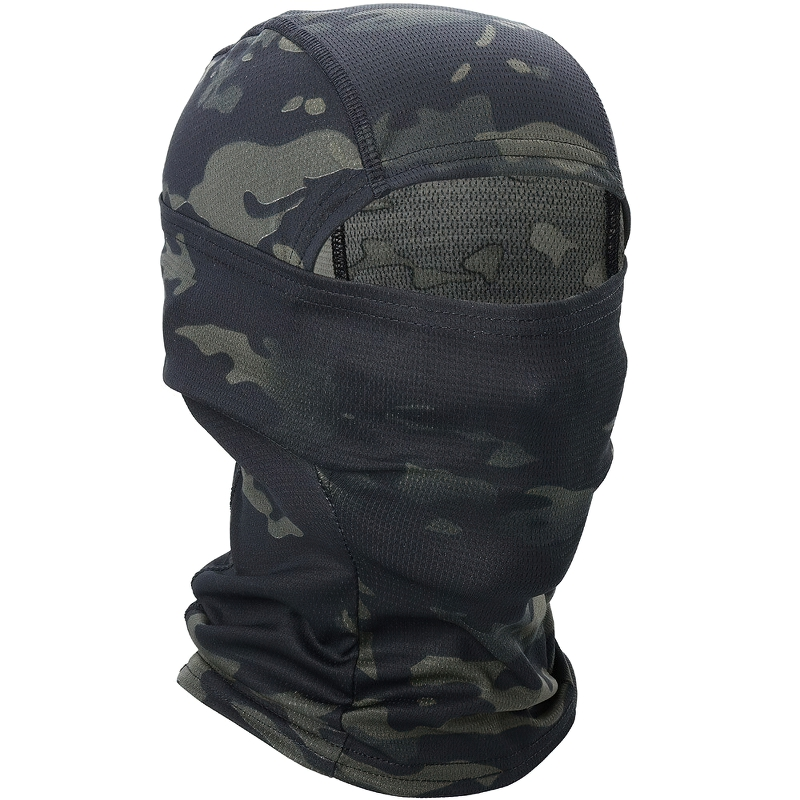 Unisex full face camouflage balaclava-scarf in military style, perfect for men and women outdoor activities.