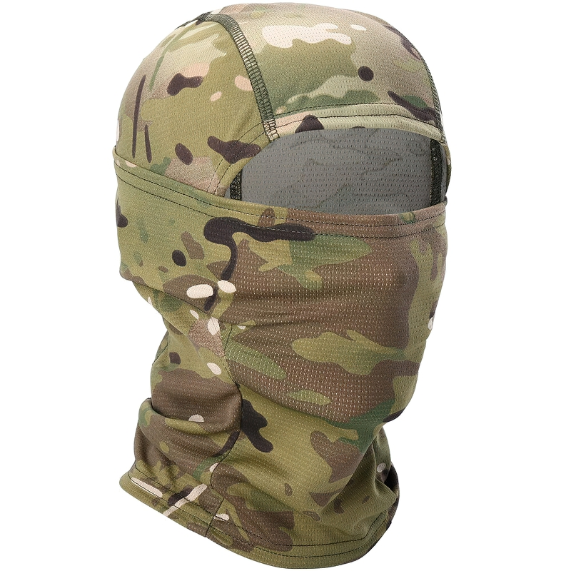 Unisex full face camouflage balaclava scarf, trendy military mask for men and women, perfect for outdoor activities.
