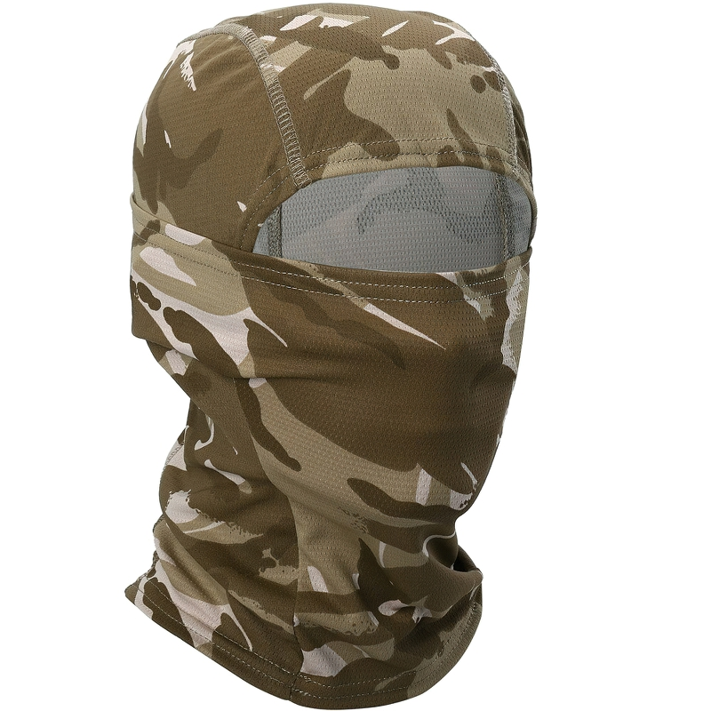 Unisex full face camouflage balaclava scarf in army style, ideal military accessory for men and women.