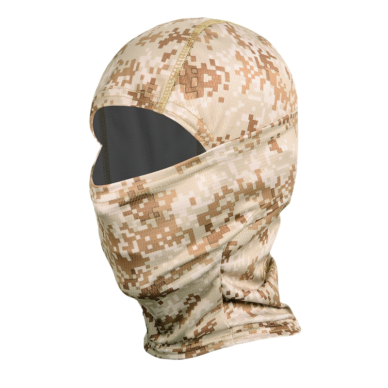 Unisex full face camouflage balaclava in desert style, perfect military accessory for men and women.