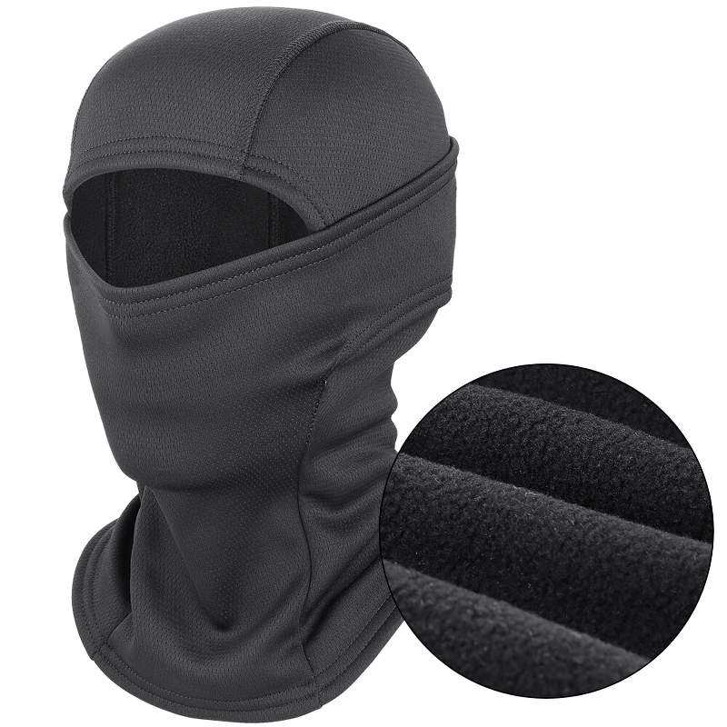 Unisex full face camouflage balaclava, trendy military mask for men and women, showcasing soft fabric texture.