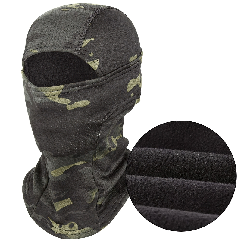 Unisex full face camouflage balaclava scarf showcasing a trendy military design and soft, quality material.
