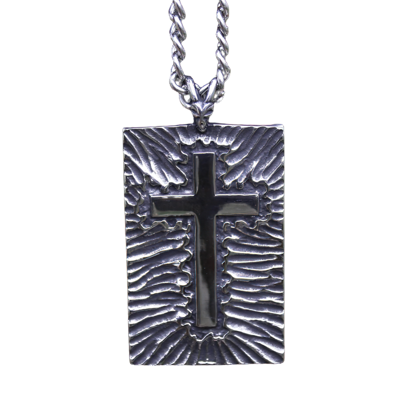 Unisex Pendant Of Death With Cross Skeleton And Skull / Fashion Jewelry Stainless Steel - HARD'N'HEAVY