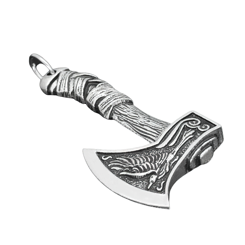Stylish unisex Viking axe pendant necklace, crafted in quality materials for a casual look.