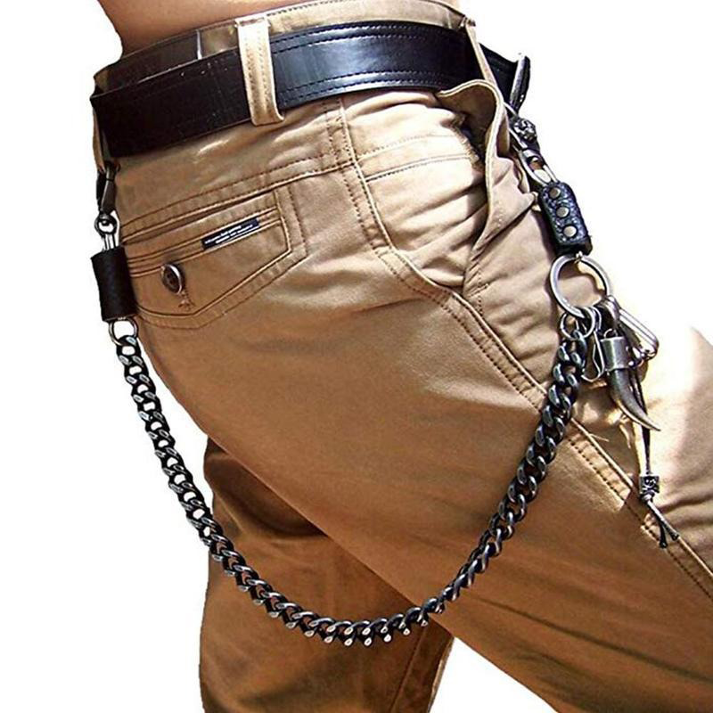 Unisex Punk Chain For Pants / Stainless Steel Jewelry / Cool Vintage Silver Chain - HARD'N'HEAVY