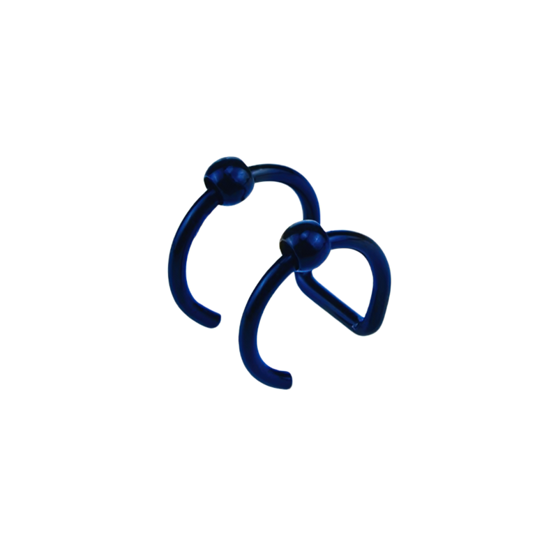 Unisex stainless steel piercings in stylish blue with modern design, perfect for rock-style jewelry lovers.