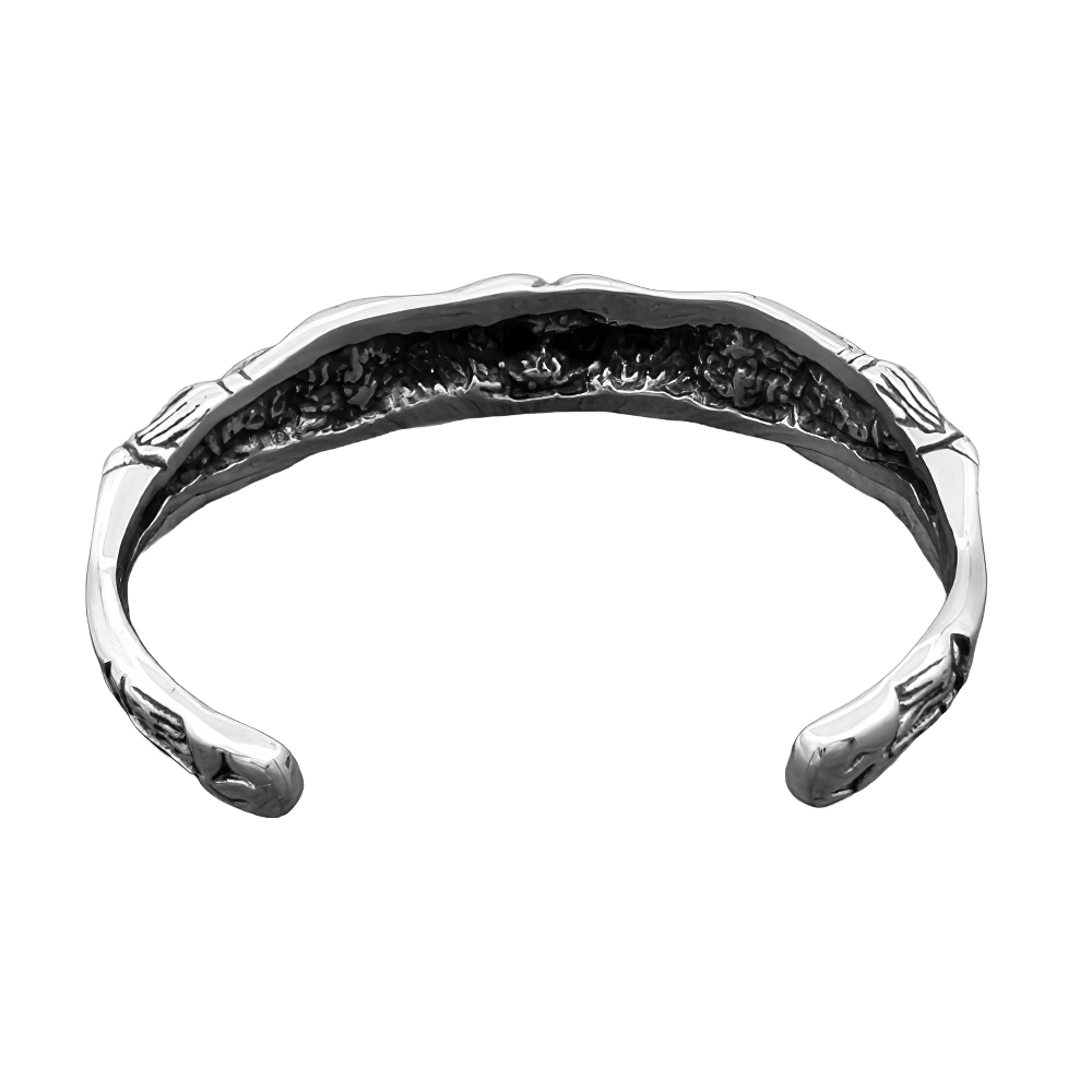 Unisex Stainless Steel Jewelry / Vintage Skeleton Bracelet / Punk Style Skull Bracelet - HARD'N'HEAVY
