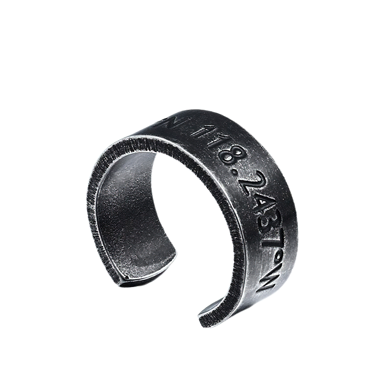 Unisex Stainless Steel Ring With Inscription / Stylish Casual Jewelry For Finger - HARD'N'HEAVY