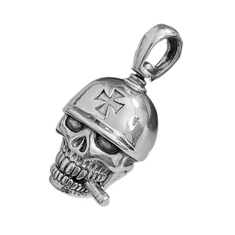 Unisex Sterling Silver Skeleton Pendants / Vintage Punk Style Skull Jewelry - HARD'N'HEAVY