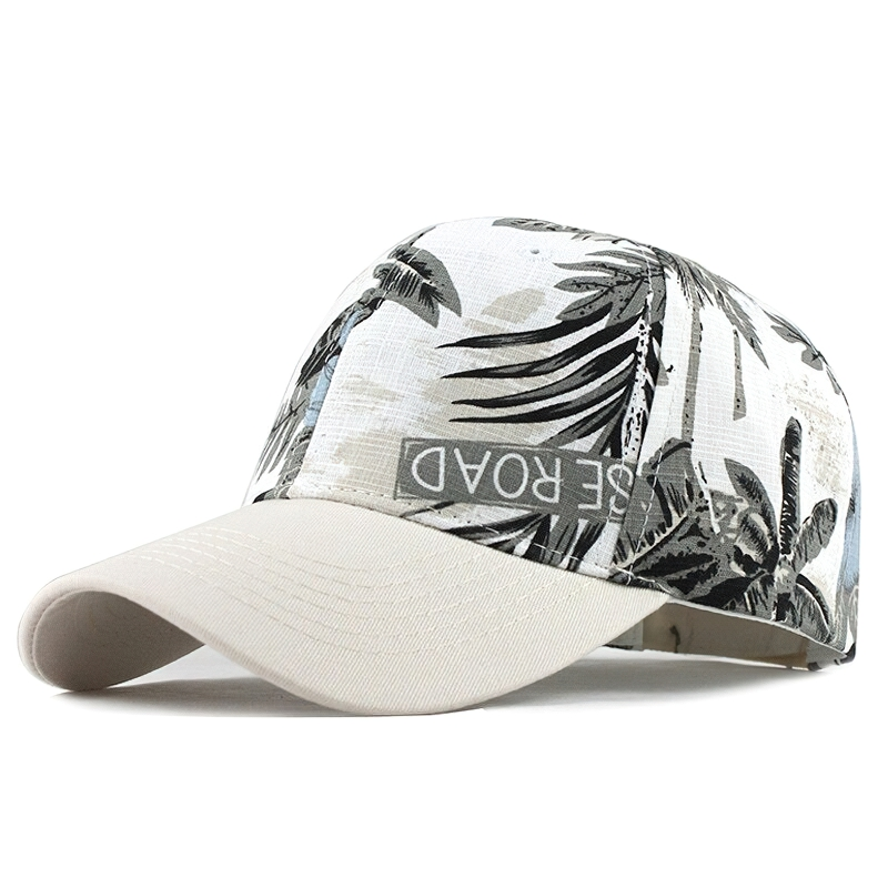 Stylish unisex baseball cap with floral print, perfect for casual street style and summer wear.